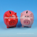 Cheap cute pig shaped ceramic cash box with slot in attractive design